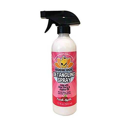 New All Natural Apple Detangling Spray | Remove Tangles While Dematting Dog and Cat Fur and Hair | Soothing Lotion with Conditioning Qualities - Made in USA - 1 Bottle 17oz (503ml)
