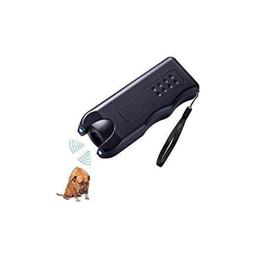 Vicvol Electronic Dog Repeller,Pet Dog Trainer with LED Flashlight, Ultrasonic Deterrent Device