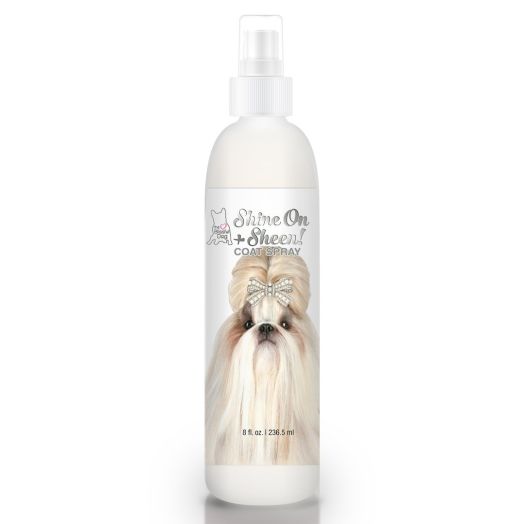 The Blissful Dog Shine-On + Sheen Coat Spray, All Natural Leave in Conditioner and Detangler for Your Dog