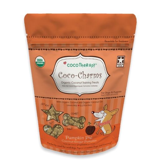 Cocotherapy Coco-Charms Training Treats  Pumpkin Pie, (1 Pouch), 5 Oz.