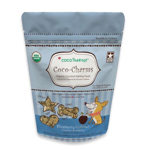 CocoTherapy Coco-Charms Training Treats  Blueberry Cobbler, (1 pouch), 5 oz.