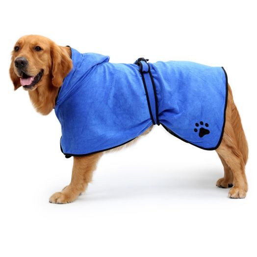 NACOCO Dog Bathrobe Towel Microfiber Pet Drying Robes Moisture Absorbing Towels Coat for Dog and Cat