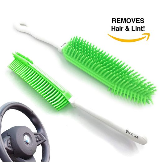 Dasksha Best Car and Auto Detailing Brush for Pet Hair Removal - Best Pet Hair Remover for Dog and Cat Hair - Great On Furniture (Bedding, Carpets, Blankets)  Use As A Lint Remover
