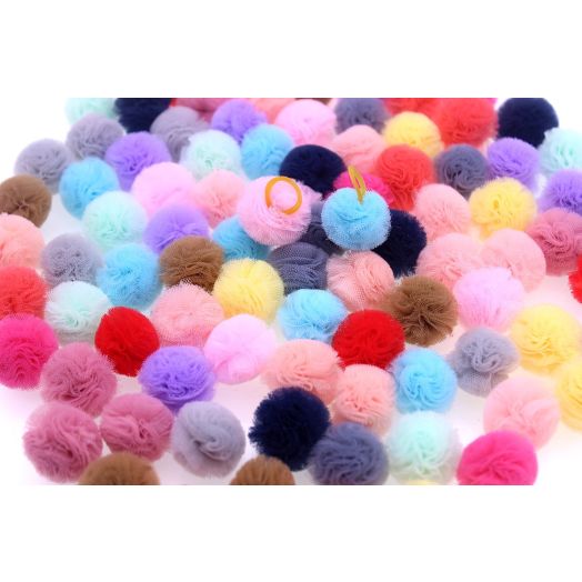 TAOBABY Small Dog Bows,colored Ball Design for puppy, Bows with Rubber Bands 0.78",Pet Grooming Bows, Dog Hair Bows, Dog hair Accessories 24pcs/pack in pairs