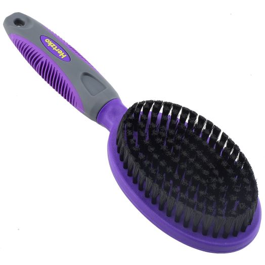 Hertzko Bristle Brush for Dogs and Cats with Long or Short Hair - Dense Bristles Remove Loose Hair, Dander, Dust, and Dirt from Your Pet's Top Coat