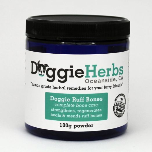 Complete Bone Care for Dogs by Doggie Herbs | Human Grade  Dog  Canine Health, Ligament and Cartilage Repair  Powder Container w Herbal Blend  100g