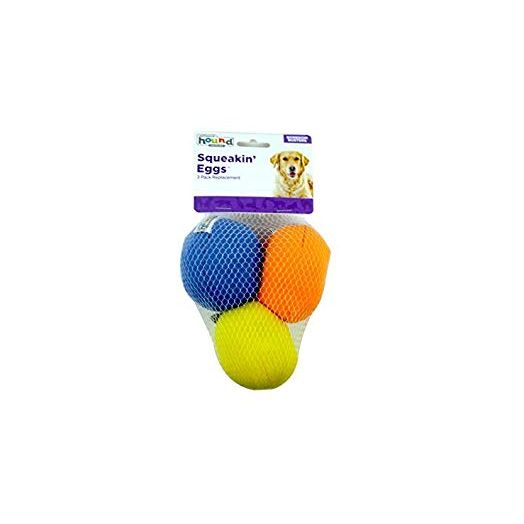Outward Hound Kyjen 31016 Squeakin' Eggs Egg babies Replacement Dog Toys Squeak Toys 3-Pack, Large, Multicolor
