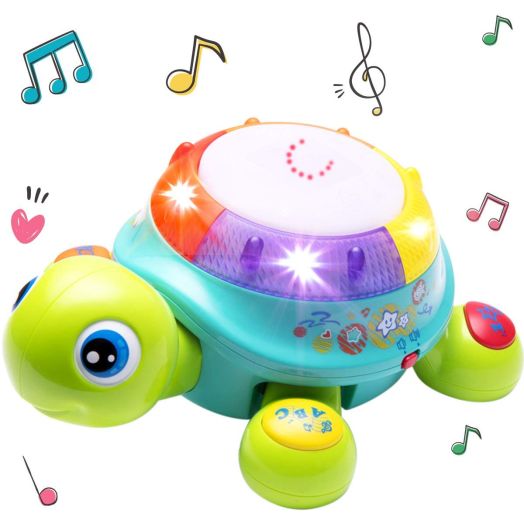 Musical Turtle Toy, English and Spanish Learning, Electronic Toys w/ Lights and Sounds, Early Educational Development Gift, 6, 7, 8, 9, 10, 11, 12 Months and Up, Baby, Infants, Toddlers, Boys, Girls