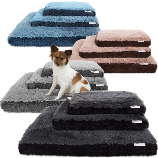 Paws and Pals Dog Bed for Pets and Cats - Bolster Foam Deluxe Bedding Cuddler Lounger Two-Toned Design for Travel, Home and Crate