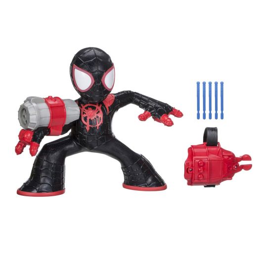 Spider-Man E2842 : Into The Spider-Verse Shockstrike Mile Morales Super Hero Electronic Action Figure Toy