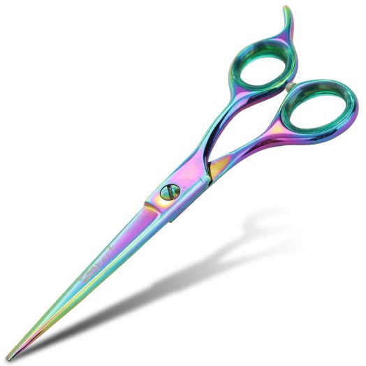 Sharf Professional 6.5" Rainbow Pet Grooming Scissors: Sharp 440c Japanese Clipping Shears for Dogs, Cats and Small Animals| Rainbow Series Hair Cutting/Clipping Scissors w/Easy Grip Handles