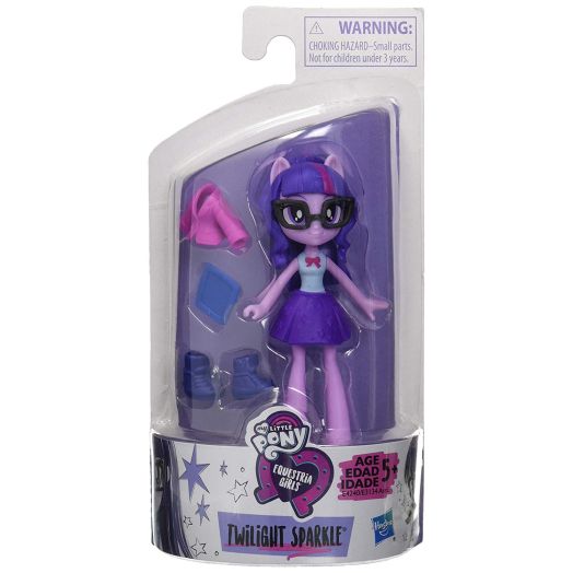 My Little Pony Equestria Girls Fashion Squad Twilight Sparkle 3" Mini Doll with Removable Outfit, Shoes and Accessory, for Girls 5+