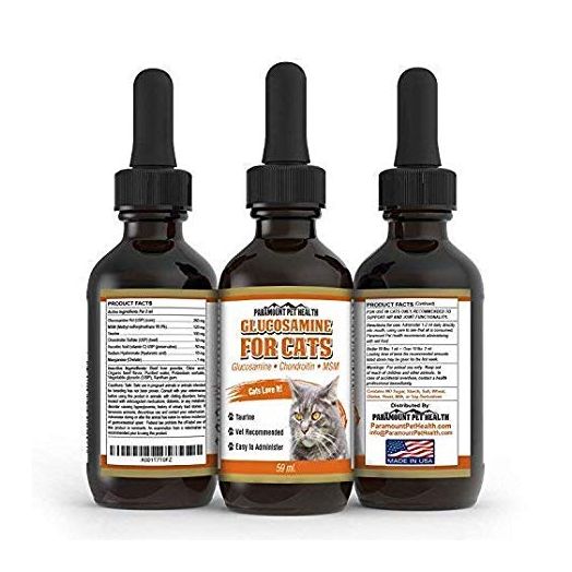 Paramount Pet Health Liquid Glucosamine for Cats | Cat Glucosamine Chondroitin MSM and Taurine | Made in The USA