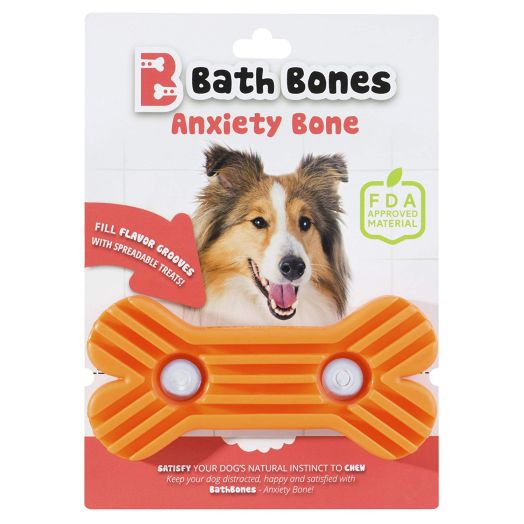 Bath Bones | Anxiety Bone | FDA Approved | Combats Dog's Anxiety During Stressful Events | Simply Spread, Stick and Lick