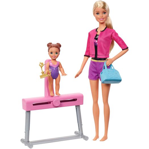 Barbie Gymnastics Coach Doll and Playset