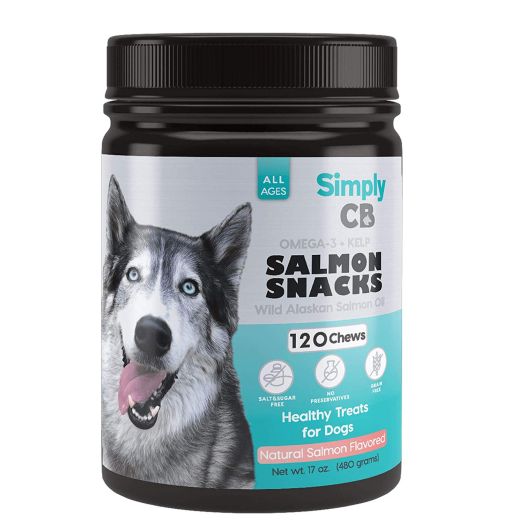 Fish Oil for Dogs-Omega 3-Salmon Oil Soft chew-Supplement- Healthy Coat and Nails Stop Shedding, itching, Dry Skin Reduce Pain and lubricate Joints Great for All Dogs 120 ct