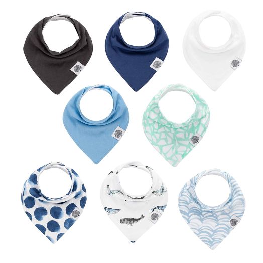 Parker Baby Bandana Drool Bibs 8 Pack Baby Bibs for Boys, Girls, Unisex -"Arctic Set"