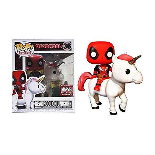 Funko Pop! Marvel Collectores Crops - Deadpool On Unicorn - Pop! Rides #36