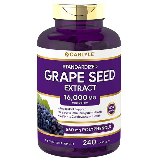Carlyle Grape Seed Extract 16,000 mg Equivalent, 240 Capsules