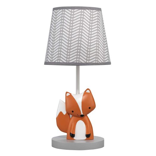 Bedtime Originals Acorn Lamp with Shade and Bulb, Orange