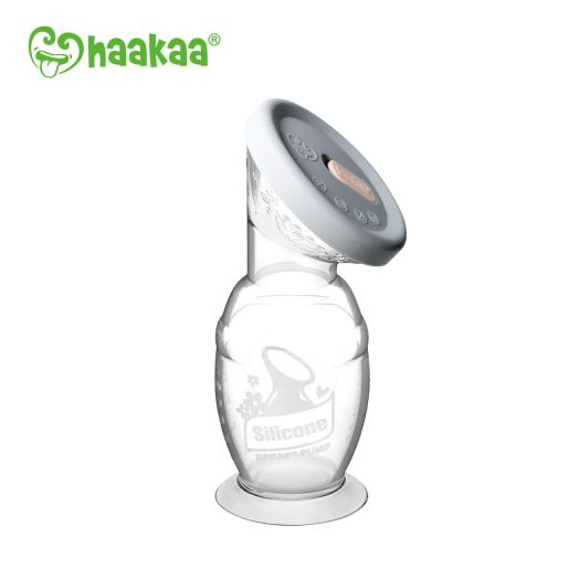 Haakaa Gen 2 Silicone Breast Pump with Suction Base and Leak-Proof Silicone Cap, 5 oz/150 ml, BPA PVC and Phthalate Free