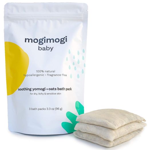 Organic Oatmeal Bath Soak Treatment for Sensitive Skin Baby and Kids Eczema Relief All Natural and Fragrance Free - Wash, Soothe and Moisturize All-in-One, 3.3 Oz (6 uses) Made in USA - mogi mogi baby