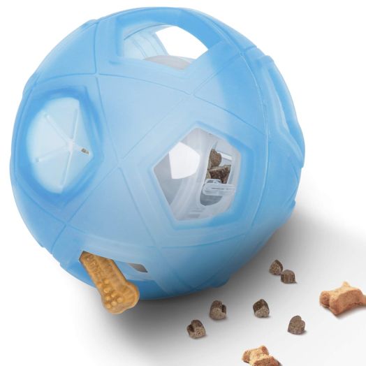 LumoLeaf Dog Treat Ball, 7 Interactive IQ Treat Dispensing Ball Toy with Adjustable Difficulty Setting for Medium to Large Dogs and Cats.