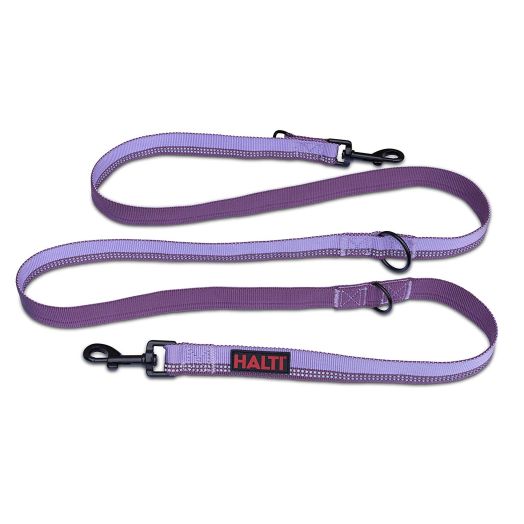 Halti Double Ended Lead Multipurpose Two Clip Reflective Dog Leash for Use with Harnesses and Head Collars, 3 Adjustable Lead Lengths