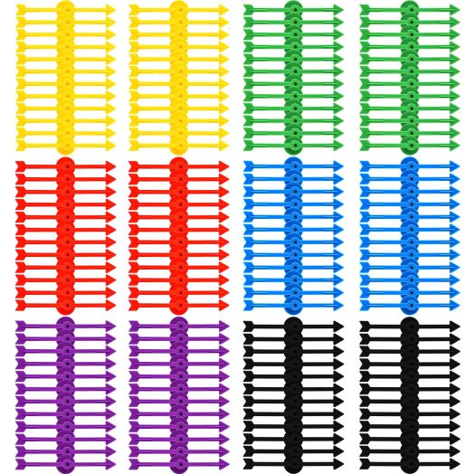 Tatuo 120 Pieces 4 Inch Arrow Spinners Board Game Spinner Plastic Arrow Game Spinners for School Party Supplies, 6 Colors
