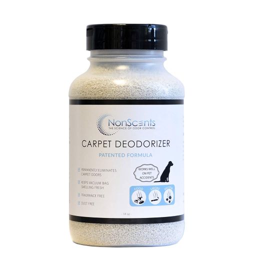 Carpet Cleaner Odor Eliminator, NonScents Dry Deodorizer - Most Effective for Pet and Dog Odor Removal Solution - Use on Upholstery, Rugs, Hard Floor - Outperforms Baking Soda, Keeps Home Vacuum Fresh