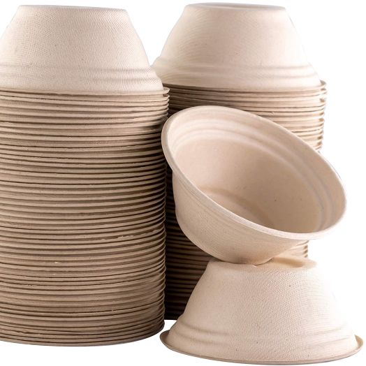 Vet-Grade  Biodegradable Disposable Pet Bowls Bulk 8 Oz/1 Cup. Germ-Free, Non-Toxic Food and Water Dishes for Puppies, Small Dogs or Cats. Sturdy, Leakproof and Allergen-Free for Healthy Pets!
