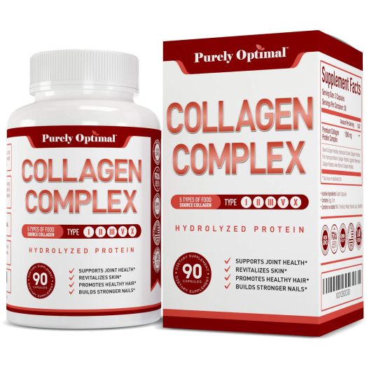 PURELY OPTIMAL Multi Collagen Peptide Capsules (Types I, II, III, V, X)