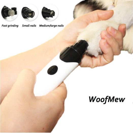 WoofMew Quiet Painless Dog Nail Grinder,Pet Nail Trimmer,Powerful Dog Nail Trimmer,Cat Claw Care Tool,Pet Nail Trimmer Grinder,Dog Nail Grooming for Small Medium Large Pets,Dog Nail Care,Easy Clean