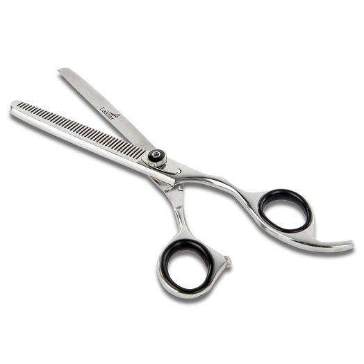 Laazar Professional Thinning Shears for Dogs and Cats with Leather case | Adjustable Pet Grooming Scissors | Hand-Forged 440C Japanese Stainless Steel | Groomers Tool for Blending or Texturizing Hair