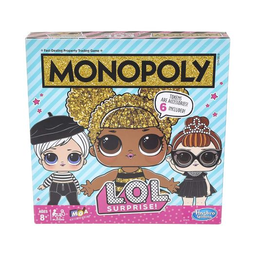 Monopoly Game: L.O.L. Surprise! Edition Board Game for Kids Ages 8 and Up