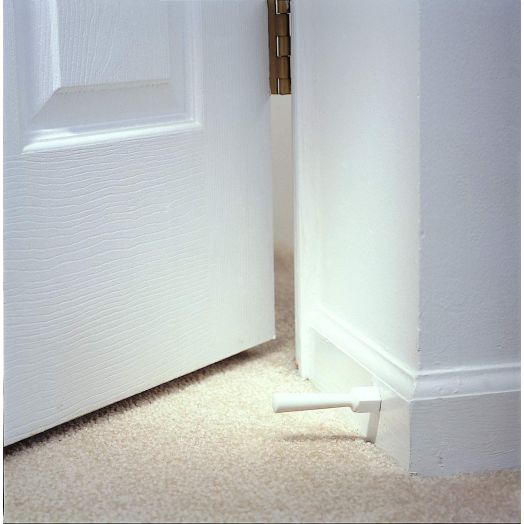 KidCo Soft Jamb Door Stop, White, 3 count