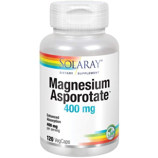 Solaray Magnesium Asporotate 400 mg | Aspartate, Orotate and Citrate Complex | Healthy Heart, Muscle, Nerve and Circulatory Function Support | 120 VegCaps