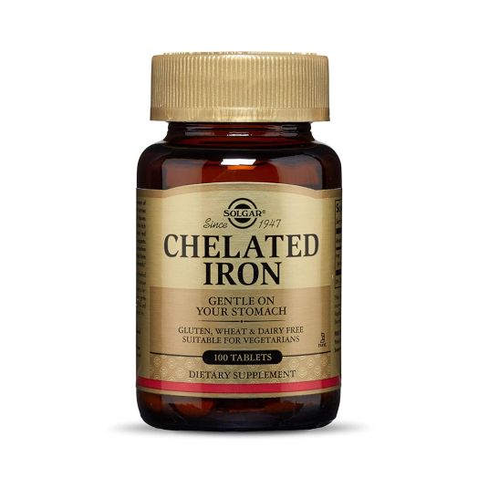 Solgar Chelated Iron, 100 Tablets