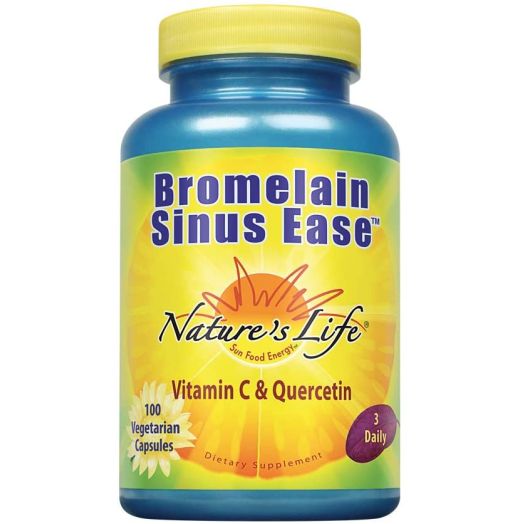 Nature's Life Bromelain Sinus Ease, 1200 Mg, 100 Capsules