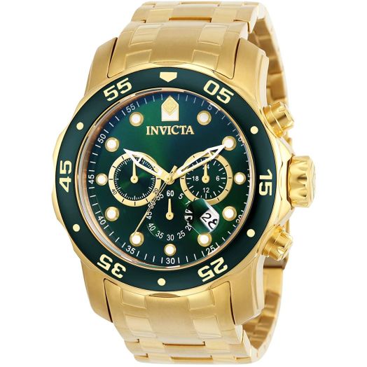 Invicta Men's 0075 Pro Diver Chronograph 18k Gold-Plated Watch