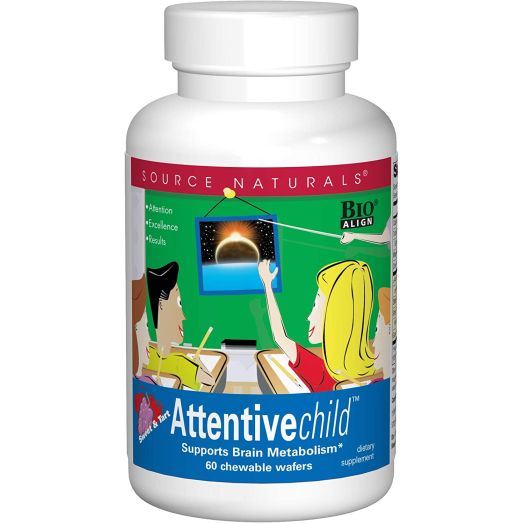 Source Naturals Attentive Child, Enhances Mental Concetration,60 Wafers