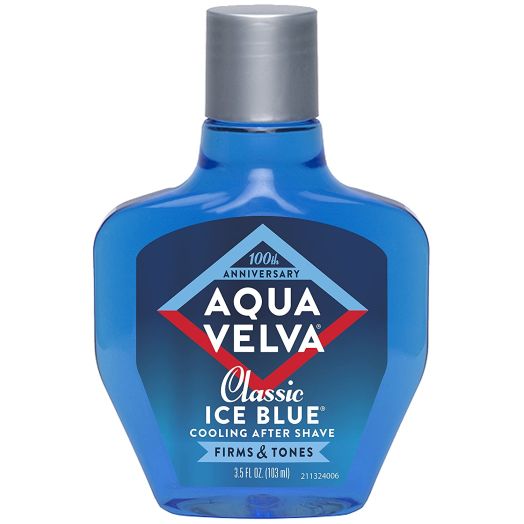 Aqua Velva Mens After Shave, Soothes, Cools, and Refreshes Skin, Classic Ice Blue- 3.5 Ounce