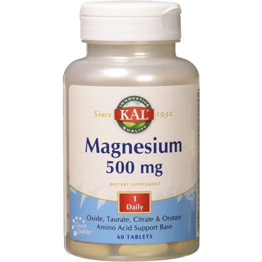 Kal 500 Mg Magnesium Tablets, 60 Count