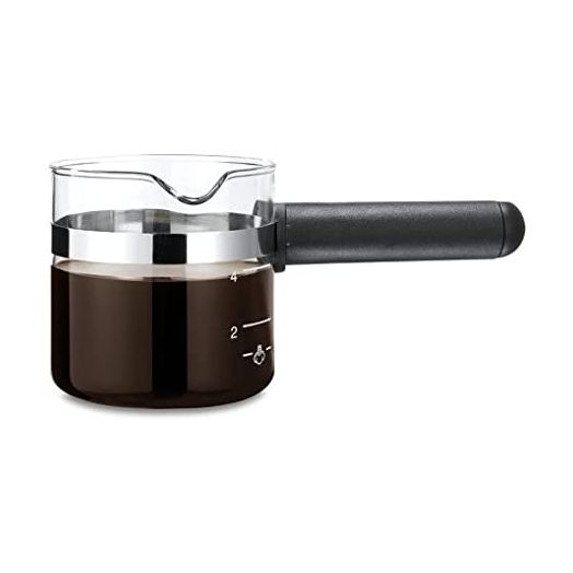 Medelco 4 Cup Universal Glass Espresso Replacement Carafe, Black