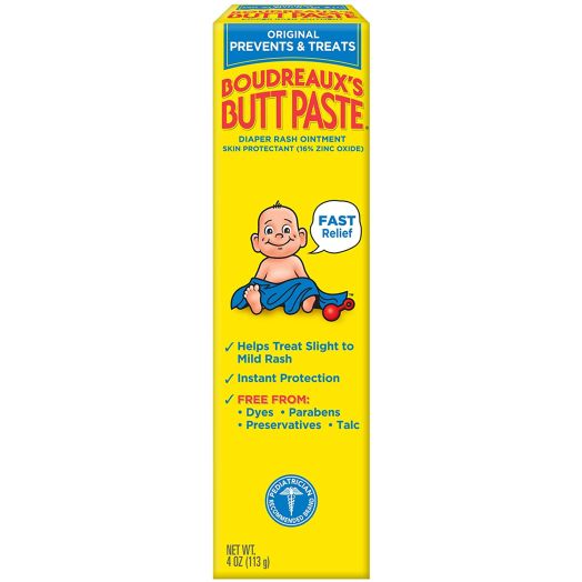 Boudreaux's Butt Paste Diaper Rash Ointment | Original | 4 Ounce (Pack of 1) | Paraben and Preservative Free