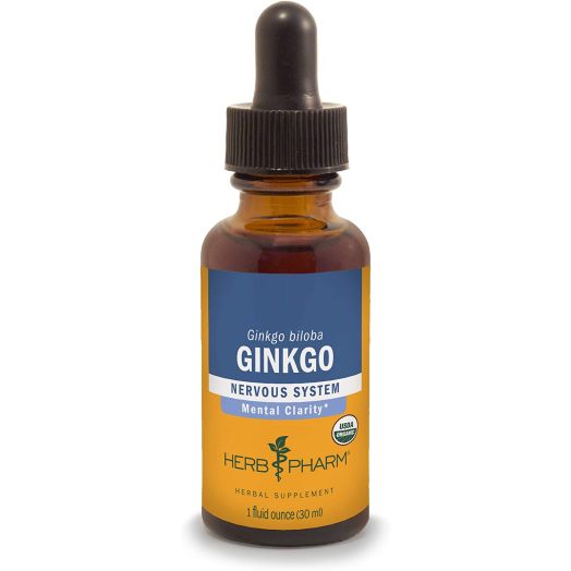 Herb Pharm Certified Organic Ginkgo Liquid Extract for Memory and Concentration - 1 Ounce