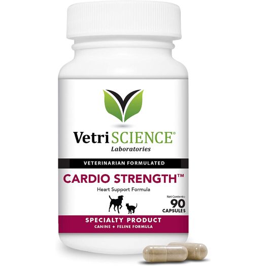 VETRISCIENCE Laboratories- Cardio Strength, Cardiovascular and Circulatory Support Supplement for Dogs and Cats, 90 Capsules