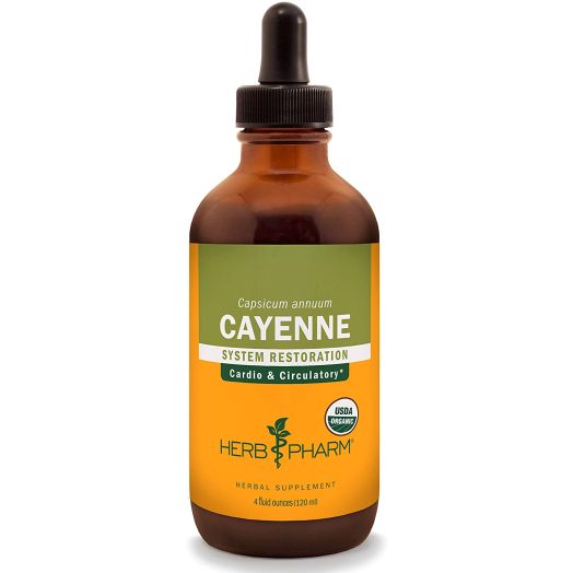 Herb Pharm Certified Organic Cayenne Liquid Extract for Cardiovascular and Circulatory Support - 4 Ounce