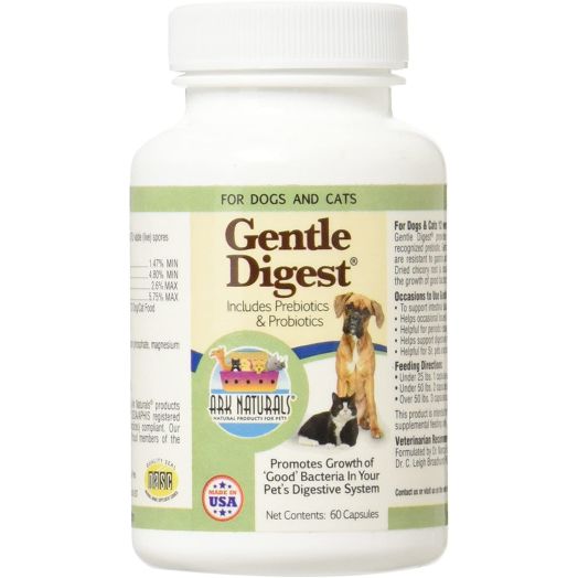Ark Naturals Gentle Digest for Dogs and Cats, 60-Count Capsules, 5 Pack