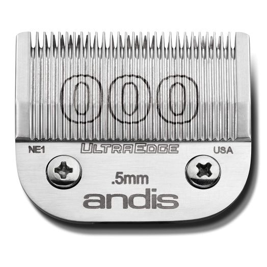 Andis 64073 UltraEdge Carbon-Infused Steel Detachable Clipper Blade, Size 000, 1/50-Inch Cut Length